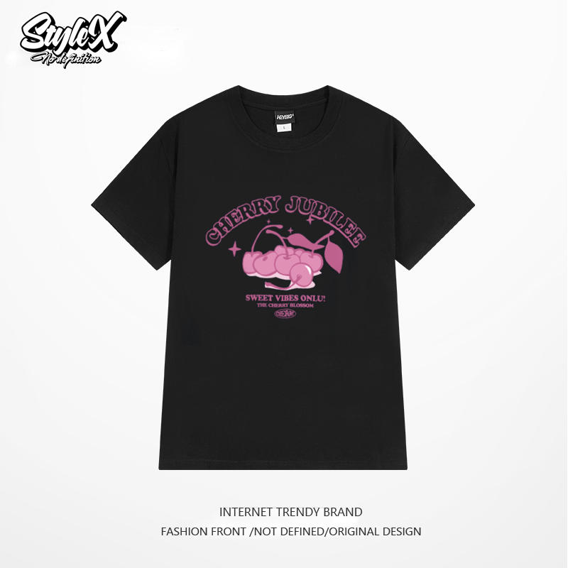 Stylex เสื้อยืดลําลอง ผ้าฝ้าย 100% แขนสั้น คอกลม ทรงหลวม สําหรับสตรี