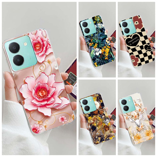 เคสโทรศัพท์มือถือ TPU นิ่ม แบบใส กันกระแทก ปิดด้านหลัง สําหรับ Vivo Y36 4G Y27 5G