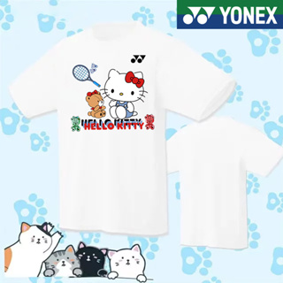 Yonex ใหม่ เสื้อยืดลําลอง แขนสั้น ทรงหลวม ระบายอากาศ แห้งเร็ว สําหรับผู้ชาย ผู้หญิง เหมาะกับการเล่นแบดมินตัน เทนนิส 2023