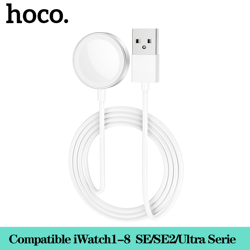 HOCO CW39 ที่ชาร์จไร้สาย For iWatch ที่ชาร์จเร็ว สายชาร์จ USB สมาร์ทวอทช์ แท่นชาร์จ 1.2M เข้ากันได้กับ A**le Watch 1-9/SE/SE2/อัลตร้า/Ultra2