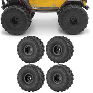 ชุดล้อยางพลาสติก 1.0 นิ้ว สําหรับอัพเกรดรถไต่หินบังคับ 1/24 Axial SCX24 All Series 4 ชิ้น