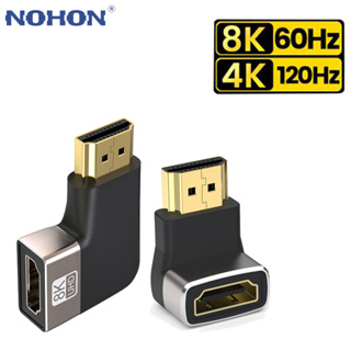 อะแดปเตอร์สายเคเบิลเชื่อมต่อ HDMI 2.1 มุมขวา 90 องศา 270 องศา 8K 60Hz 4K 120Hz สําหรับแล็ปท็อป PS4 PS5 Xiaomi mi TV