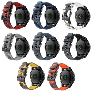 สายนาฬิกาข้อมือซิลิโคน พิมพ์ลายพราง ปลดเร็ว ขนาด 26 มม. สําหรับ Garmin Fenix Series