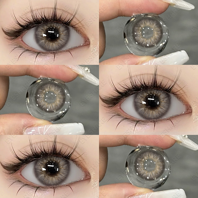 Eyeshare lens คอนแทคเลนส์ OMG Brown/Gray ขนาดตามินิ 14.0mm 2 ชิ้น1คู่1 ปี ลายฮิต