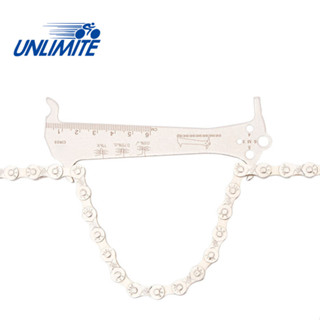 Unlimite จักรยานโซ่วัดไม้บรรทัดห่วงโซ่สวมมาตรวัดห่วงโซ่ Caliper 3-in-1 เครื่องมือทดสอบ