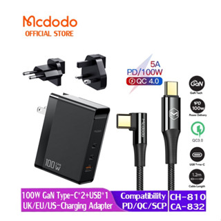 Mcdodo ที่ชาร์จแล็ปท็อป 100W CH-810 GaN 3 พอร์ต USB PD3.0 PPS QC4.0 สําหรับ Apple iphone Samsung S23 +PD