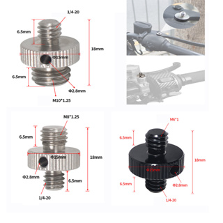 Feichao อะแดปเตอร์สกรูกล้อง ตัวผู้ เป็นตัวผู้ 1/4 นิ้ว เป็น M6 M8 M10 นิ้ว ปลดเร็ว สําหรับกระจกมองหลังรถจักรยานยนต์ Dslr