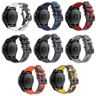 สายนาฬิกาข้อมือซิลิโคน พิมพ์ลายพราง ปลดเร็ว ขนาด 22 มม. สําหรับ Garmin Fenix Series