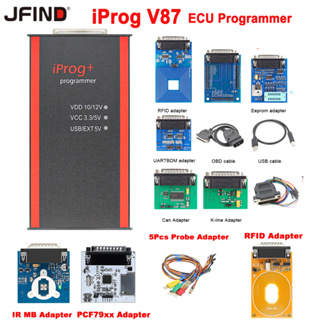 Iprog Pro V87 Full ECU Key Programmer Iprog + V87 2019 เครื่องมือรถยนต์ Eeprom IMMO รีเซ็ตแดชบอร์ดถุงลมนิรภัยกิโลเมตร PK DIGIPROG 3 Carprog