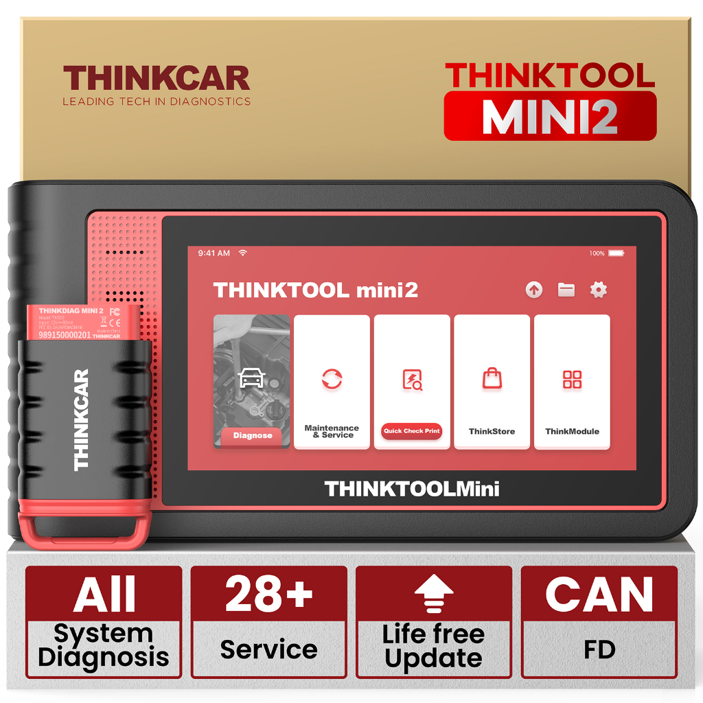 Thinkcar THINKTOOL เครื่องสแกนเนอร์วินิจฉัยรถยนต์ Mini 2 Obd2 Obd2 สําหรับ Auto 28 Reset CANFD All SystemFree