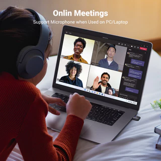 Ugreen เครื่องส่งสัญญาณบลูทูธ 5.3 พร้อมไมโครโฟนไร้สาย 3.5 มม. aptX สําหรับ PS4 PS5 Switch PC Earbuds