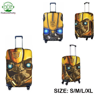 【พร้อมส่ง】Bumblebee Transformers ผ้าคลุมกระเป๋าเดินทาง ลายการ์ตูนผึ้ง ซักทําความสะอาดได้ สําหรับกระเป๋าเดินทาง ขนาด 18-32 นิ้ว