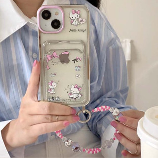 เคสโทรศัพท์มือถือแบบใส กันกระแทก ลายเฮลโลคิตตี้น่ารัก เรียบง่าย สําหรับ iPhone 15PROMAX 14PROMAX 11 12PROMAX 13PROMAX 14 14PRO