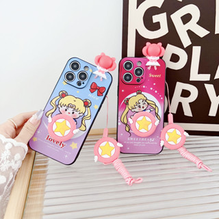 【พร้อมส่ง】เคสโทรศัพท์มือถือ ซิลิโคนนิ่ม ลายการ์ตูนเด็กผู้หญิงน่ารัก พร้อมอุปกรณ์เสริม สําหรับ Samsung A12 A13 A21S A53 A52 A22 A32 A23 A50 A13 A30S A32 A11 A33 A32 A03