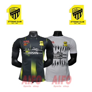 เสื้อกีฬาแขนสั้น ลายทีมชาติฟุตบอล Al-Ittihad FC Player Version 2023 24 ชุดเหย้า คุณภาพสูง สําหรับผู้ชาย