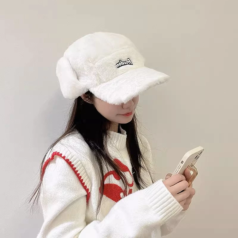 หมวกเบสบอลผ้ากำมะหยี่แต่งหูกระต่ายสำหรับผู้หญิง thumbnail 5
