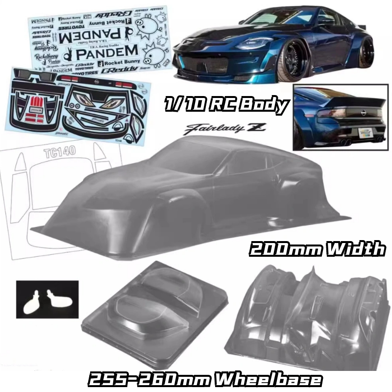 1/10 Nissan Fairlady 400Z กว้าง RC PC Body shell 200 มม.กว้าง 260 มม.ฐานล้อโคมไฟไม่มีทาสี drift Body RC hsp hpi trax Tamiya
