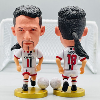 Soccerwe ตุ๊กตาฟิกเกอร์ รูปนักฟุตบอล AC Milan 10 Roberto Baggio ความสูง 7 ซม.