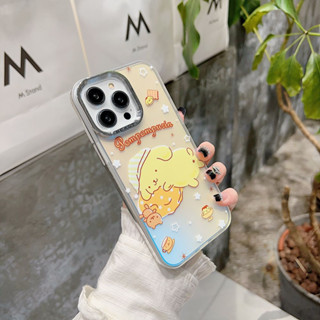 เคสโทรศัพท์มือถือ pc แข็ง กรอบนิ่ม ลายการ์ตูนลูกสุนัขน่ารัก สีเหลือง สําหรับ iPhone 14Pro max case 13Pro max 12Pro max 14Pro 13Pro 12Pro 11 12 13 14 case