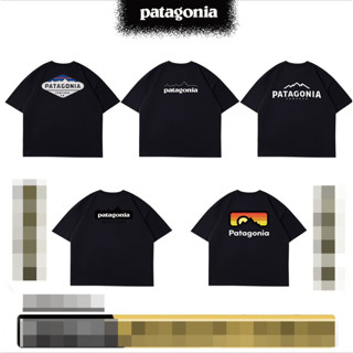 ใหม่ Patagoniat เสื้อยืดแขนสั้น ผ้าฝ้าย พิมพ์ลายการ์ตูนโลโก้คลาสสิก แฟชั่นสําหรับผู้ชาย และผู้หญิง