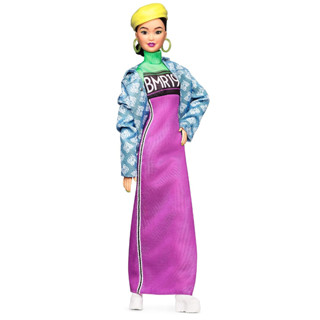 Barbie BMR1959 Doll - Neon Motocross Dress &amp; Oversized Denim Jacket ตุ๊กตาบาร์บี้ BMR1959 - ชุดเดรสนีออน และเสื้อแจ็กเก็ตยีน ขนาดใหญ่