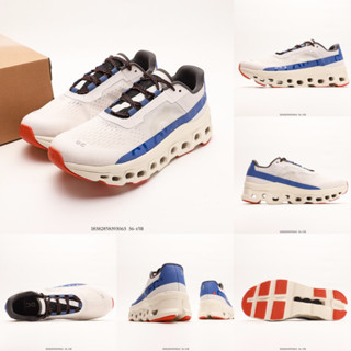 On 昂跑 Cloudmonster  Low-Top รองเท้าวิ่ง สีขาว สีฟ้า 61.98648
