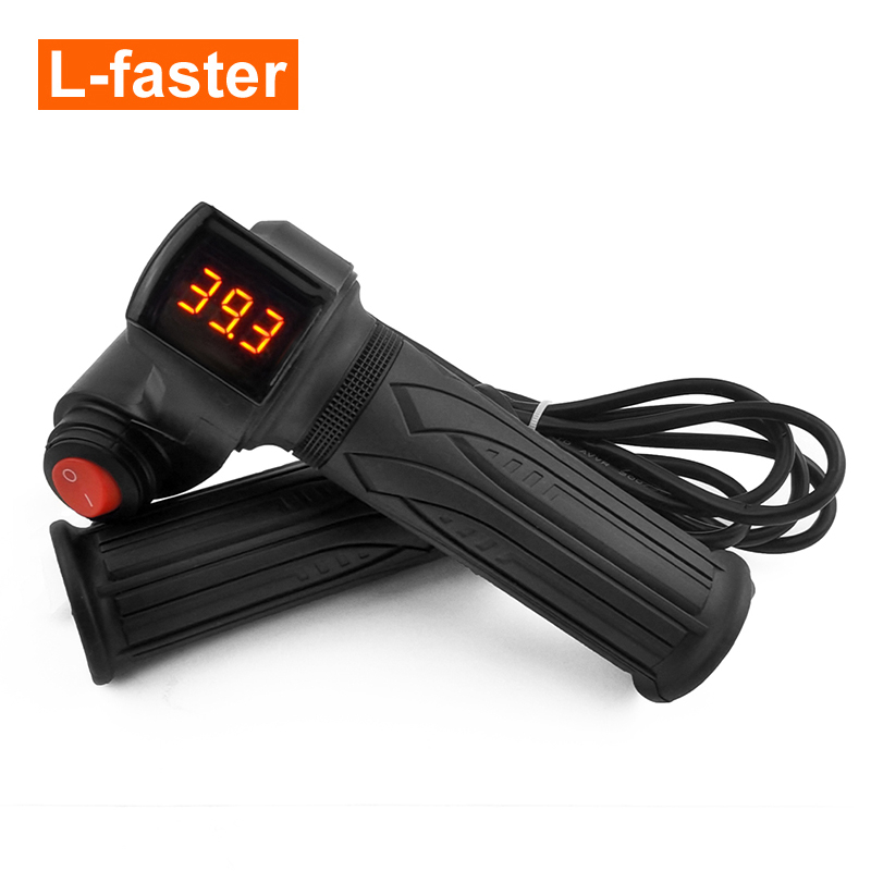 สกู๊ตเตอร์จักรยานไฟฟ้า 12V-90V มีคันเร่ง สวิตช์ปุ่มแบตเตอรี่ และโวลต์มิเตอร์