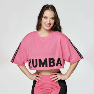 มาใหม่ Zumba X Crayola เสื้อครอปท็อปเต้นรํา 0389