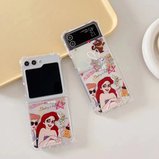 เคสโทรศัพท์มือถือแบบนิ่ม ลายเจ้าหญิงเทพนิยาย สําหรับ Samsung Galaxy z flip3 z flip4 z flip5