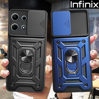 Infinix Note 30 Pro Note 30 Vip Hot 30i Hot 30 Play Note 12 G96 Zero 20 Zero Ultra Hot 20S Hot 20 Play เคสโทรศัพท์เกราะแข็งกันกระแทกหรูหราพร้อมขาตั้งโลหะหมุน