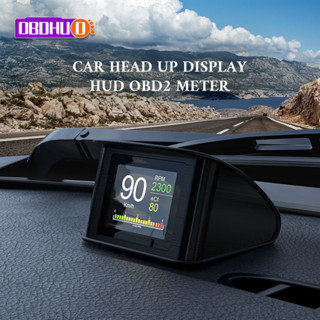 Obdhud P10 OBD2 Head Up Display HUD On Board มาตรวัดความเร็วดิจิทัลคอมพิวเตอร์ พร้อมการใช้เชื้อเพลิงอัตโนมัติ อุปกรณ์เสริมอิเล็กทรอนิกส์ สําหรับรถยนต์