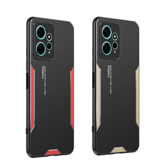 เคสโทรศัพท์มือถือแบบแข็ง TPU บาง กรอบโลหะ ปิดด้านหลัง สําหรับ Xiaomi Redmi Note 12 Pro Plus Turbo 12S