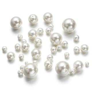 เปลือกหอยเทียมสีขาวมุก  3-25มม. สำหรับDIYสร้อยคอ-สร้อยข้อมือ