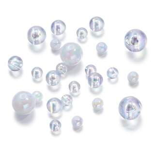 ลูกปัดอะคริลิคชุบไฟฟ้า  30-50ชิ้น/แพ็ค 6-12มม. สำหรับ DIY สร…