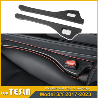 2pcs Tesla Model Y 3 ที่นั่ง ฟิลเลอร์ แถบปลั๊กตะเข็บด้านข้าง ป้องกันการรั่วไหล For Tesla Model 3 Y 2017-2023