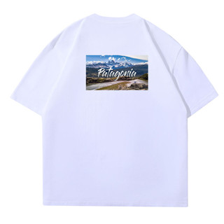 เสื้อยืดแขนสั้น พิมพ์ลาย Patagoni สไตล์ตะวันตก ย้อนยุค คลาสสิก คุณภาพสูง แฟชั่นสําหรับผู้ชาย และผู้หญิง