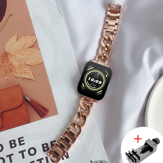 สายนาฬิกา amazfit bip 5 ข้อมือโลหะ ปรับได้ สาย amazfit bip 5 Strap Amazfit GTS 2/Amazfit GTS 3 สาย Amazfit GTS 4 mini สายนาฬิกา Amazfit Bip 3 pro Strap Amazfit Bip U pro/ GTR 3/GTR 4/ Huawei GT/GT2/GT3 Strap Samsung Galaxy Watch 4/5 / Galaxy Watch 6 Strap - รูปที่ 4