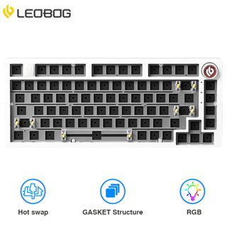 Leobog Hi75 คีย์บอร์ดเล่นเกม 81 คีย์ Type-C มีสาย RGB ไม่มีไฟ