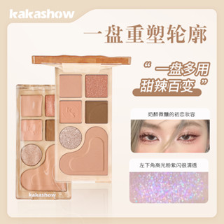 Kakashow พาเลตต์อายแชโดว์ ชิมเมอร์ เนื้อแมตต์ กลิตเตอร์ สีนู้ด ติดทนนาน 6 สี NO.C257