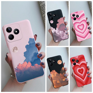 สําหรับ Realme C51 เคสแฟชั่น Starry Sky Heart Pattern Soft Candy TPU Casing