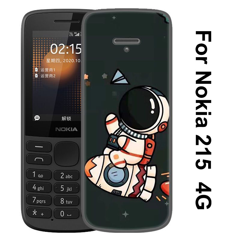 สําหรับ Nokia 215 กรณี 4G HD ภาพซิลิโคนสีดํานุ่มปกหลังสําหรับ Nokia 215 เคสโทรศัพท์ Funda สําหรับ No