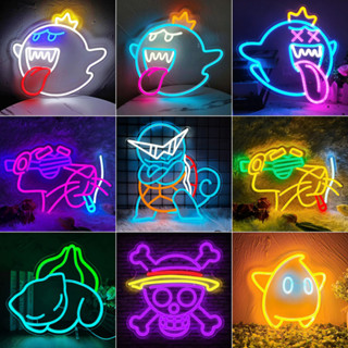 ป้ายไฟนีออน LED รูปเต่า USB สําหรับตกแต่งผนังห้องนอนเด็ก ห้องเกม ของขวัญวันเกิด