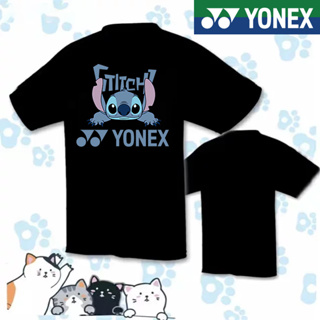 Yonex ใหม่ เสื้อยืดลําลอง แขนสั้น คอกลม ลาย Stitch น่ารัก แห้งเร็ว แฟชั่น สําหรับผู้ชาย ผู้หญิง เหมาะกับการเล่นกีฬาแบดมินตัน เข้าคู่กับวัยรุ่น 2023