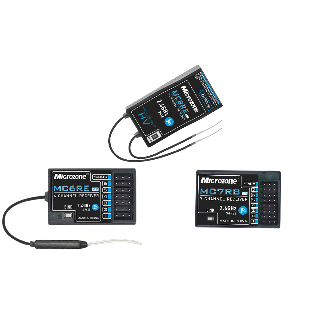 ตัวรับสัญญาณ Microzone MC7RE-V2, MC6RE-V2, MC8RE-V2 ใหม่เหมาะสําหรับรีโมทคอนโทรล MC6\MC7MINI