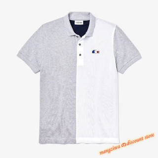 เสื้อโปโล Lacoste เสื้อโปโลสําหรับผู้ชายผ้าฝ้ายสํานักงานแขนสั้น POLO