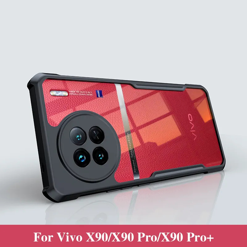 เคสสําหรับ Vivo X90 Pro X90S X50 Pro X30 Pro Case,Airbags Shockpoof Shell,โปร่งใสรูปแบบปกหลัง,เลนส์ป