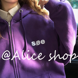 Alice เสื้อกันหนาว เสื้อฮู้ด ตัวเหมือนคนชั้นสูง คุณภาพสูง สบายๆ fashionable WJK2390PBW37Z230911