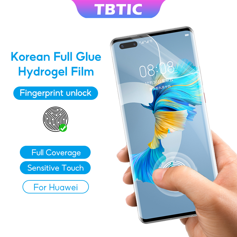 TBTIC Hydrogel Full Coverage Screenฟิล์มสําหรับHuawei Mate20 30 40 50 60 60Pro + Nova8 8Pro P30 P30 