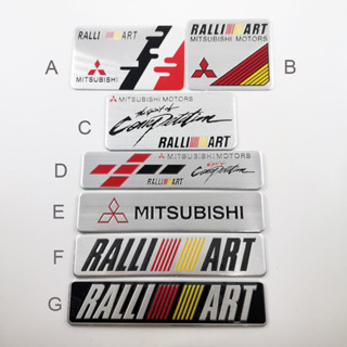 สติกเกอร์อลูมิเนียม ลายโลโก้ Ralliart สําหรับตกแต่งรถยนต์ MITSUBISHI Motors Ralliart จํานวน 1 ชิ้น