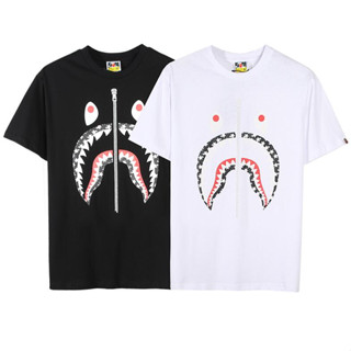 Bape เสื้อยืด คอกลม แขนสั้น ผ้าฝ้าย พิมพ์ลาย แฟชั่นสําหรับผู้ชาย และผู้หญิง